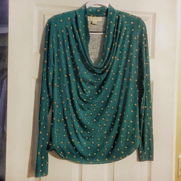 Michael Kors Tops - Michael Kors green sz medium long sleeve blouse